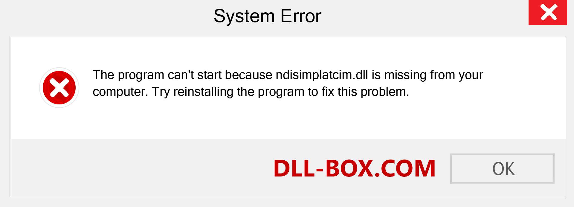  ndisimplatcim.dll file is missing?. Download for Windows 7, 8, 10 - Fix  ndisimplatcim dll Missing Error on Windows, photos, images